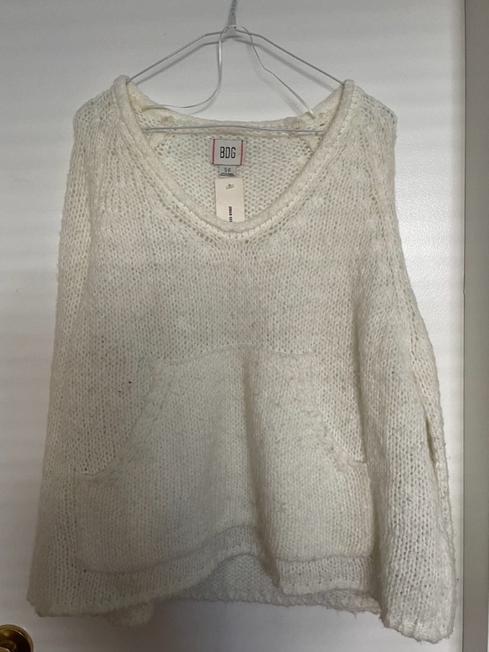Urban Outfitters BDG Crochet Oversized Creme Sweater